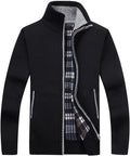 Men'S Casual Slim Full Zip Thick Knitted Cardigan Sweaters with Pockets